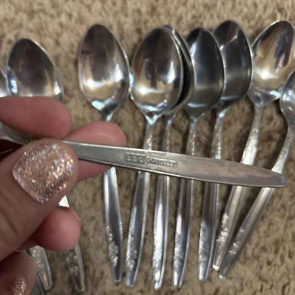ROSEMERE OVAL DESSERT SPOON BY IMPERIAL INTERNATIONAL STAINLESS Set of 11